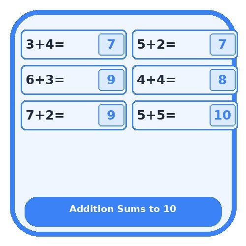 Addition Sums to 10