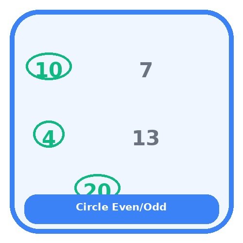 Circle the Even Number