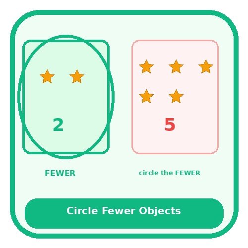 Circle the Group with Fewer Objects